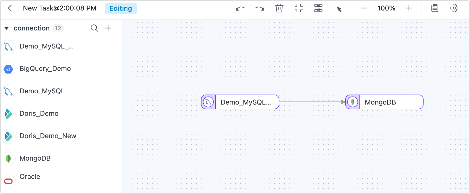 Drag Data Source to Canvas