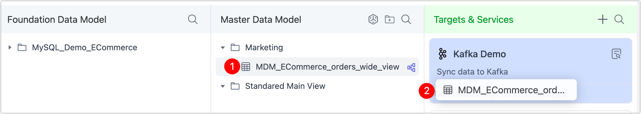 Drag View to Downstream