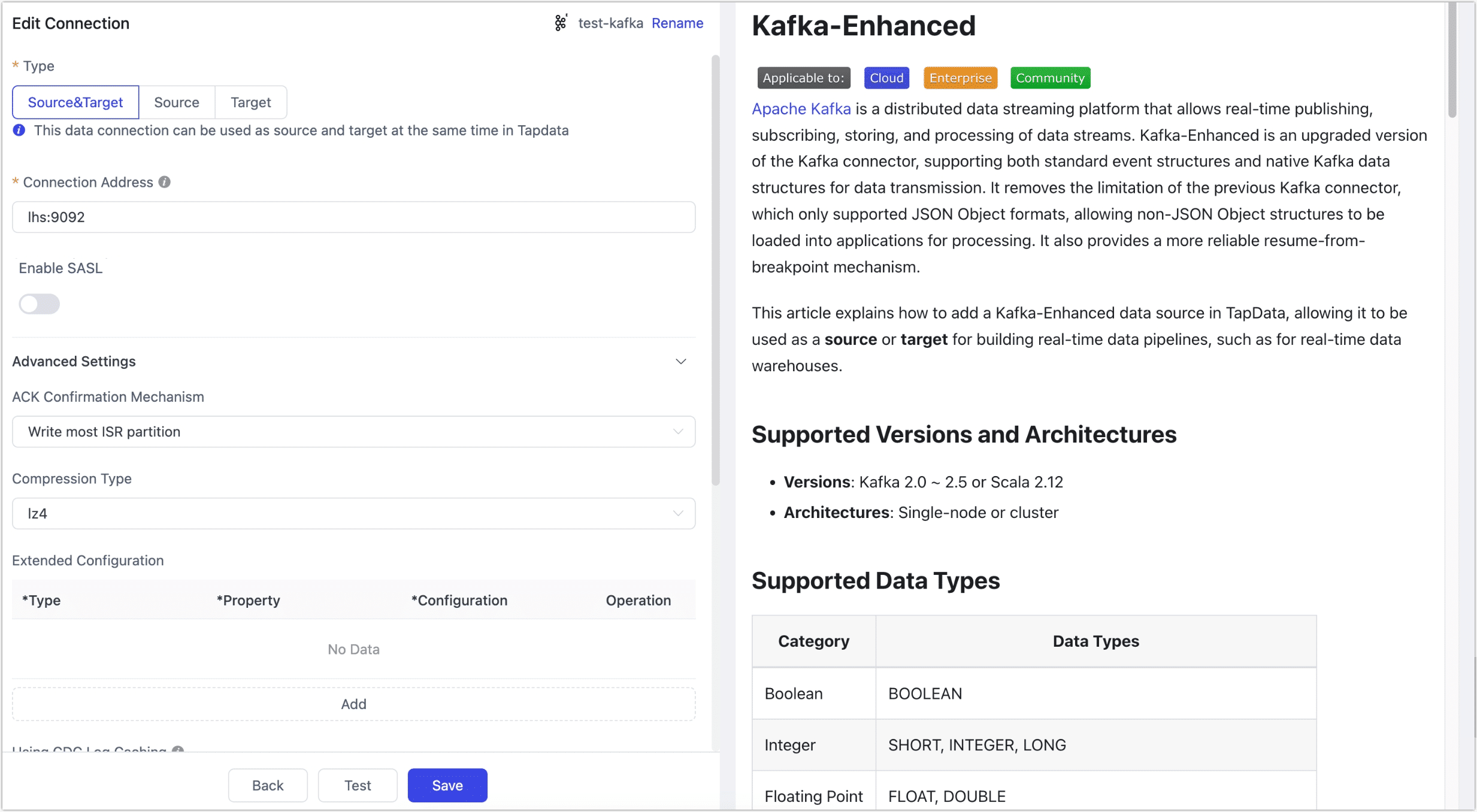 Kafka Enhanced Connection