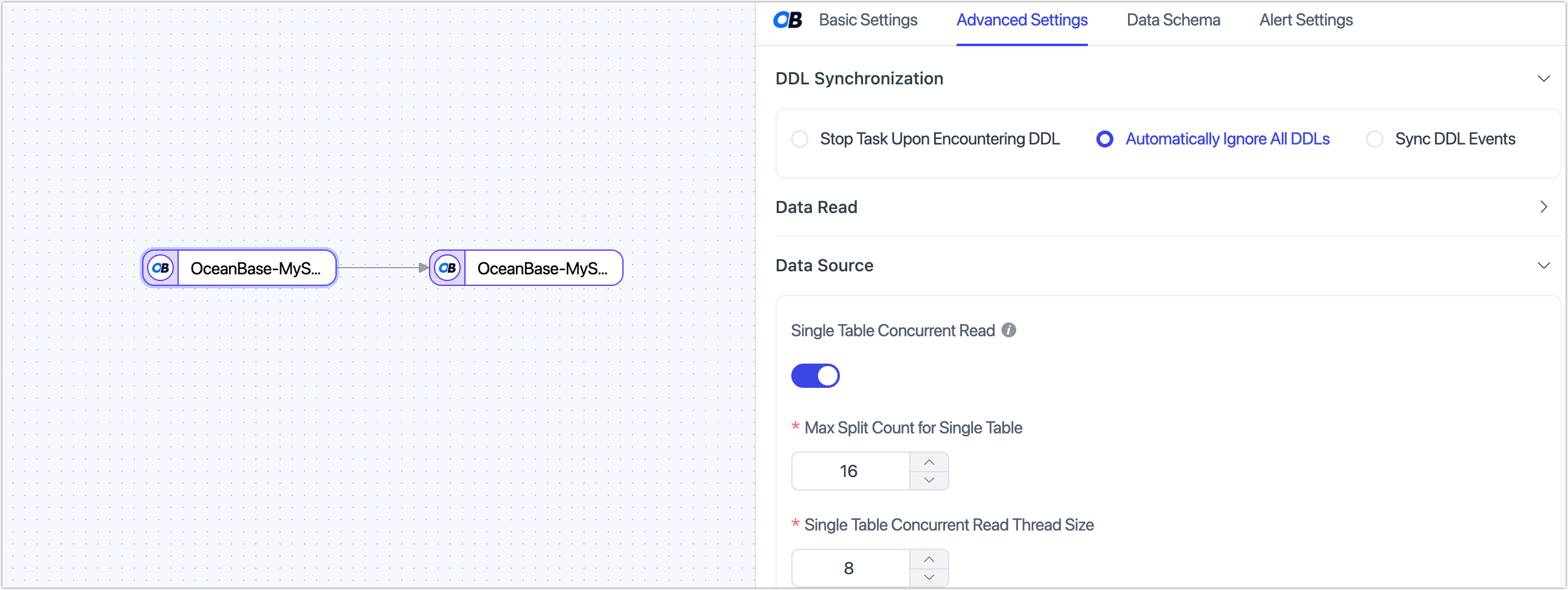 OceanBase Node Advanced Settings